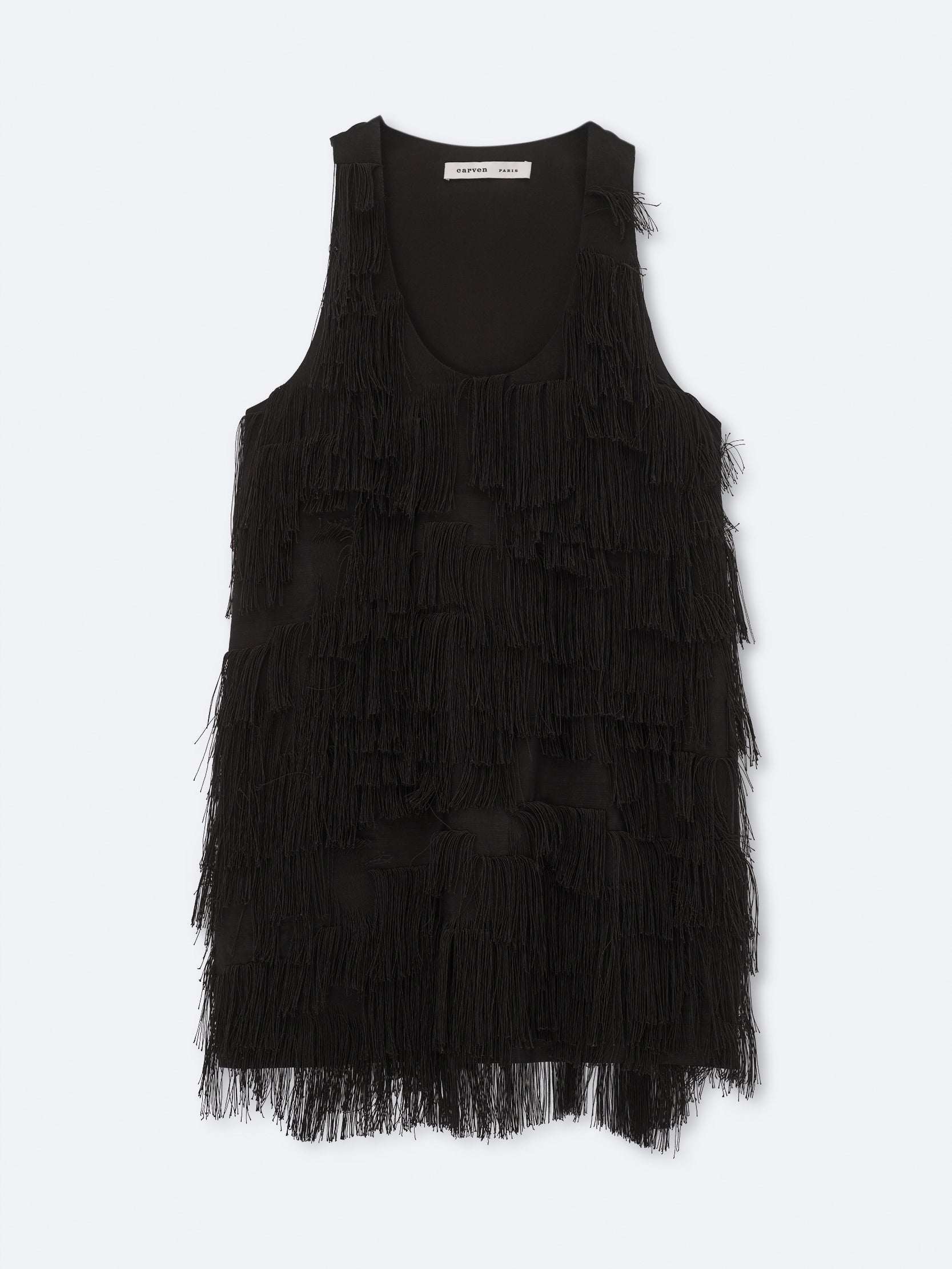 Tank top in tassel fringe