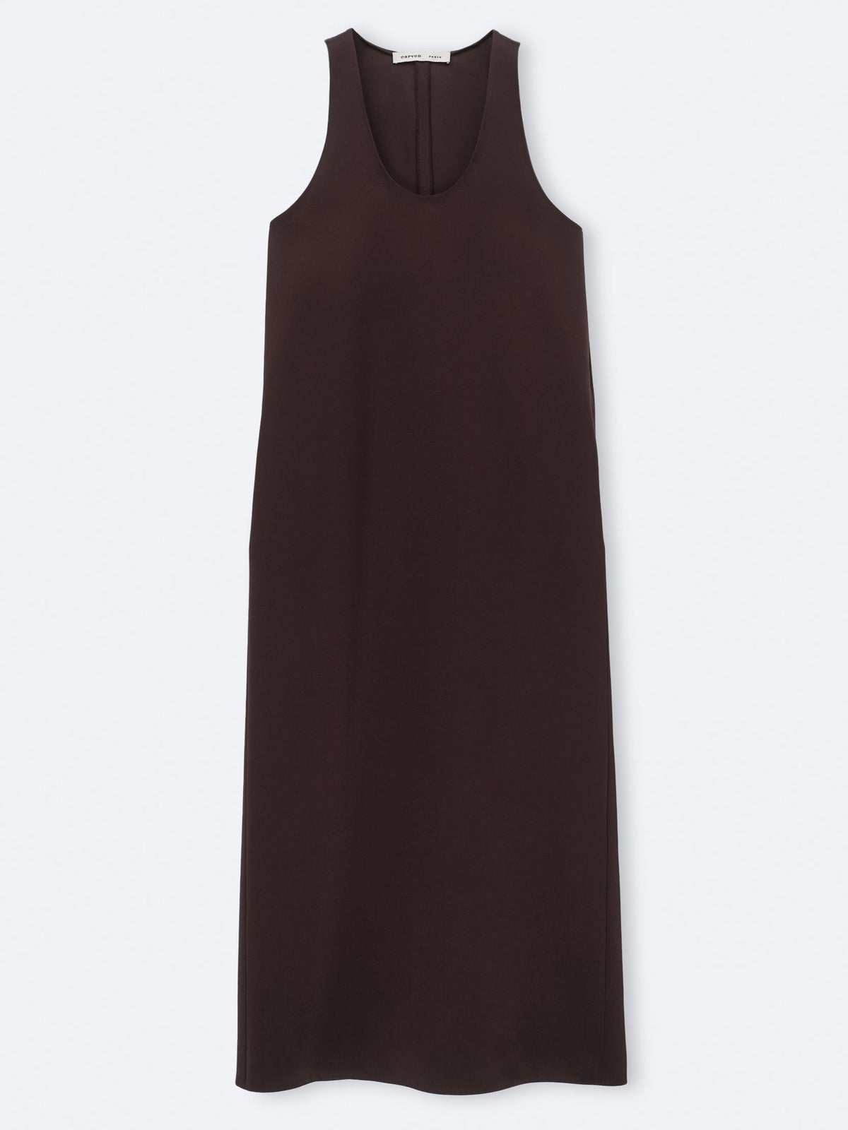 Tank dress in double satin