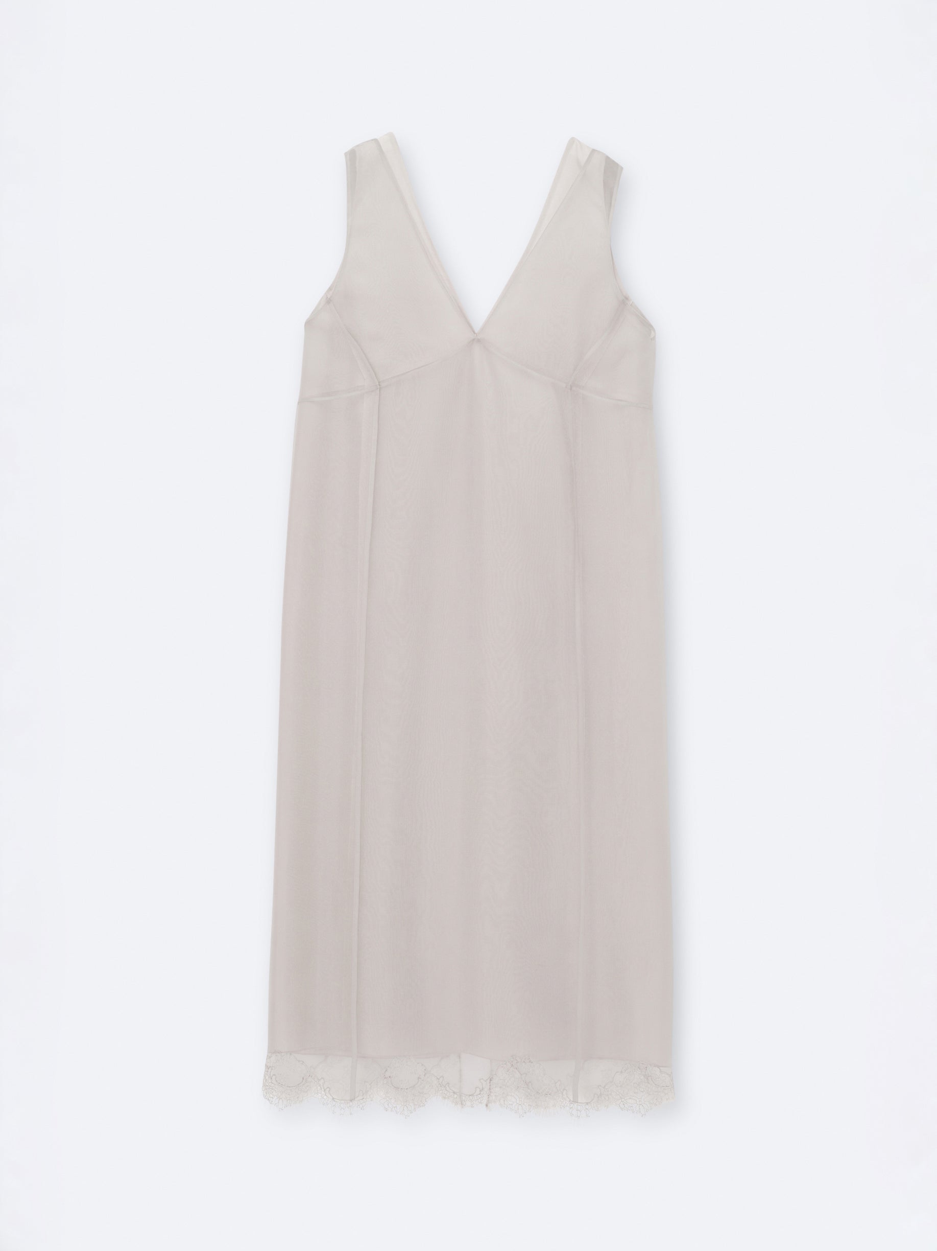 Layered lingerie dress in silk drap