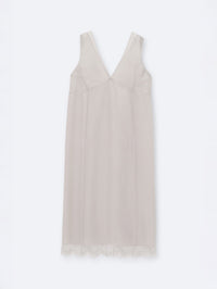 Layered lingerie dress in silk drap