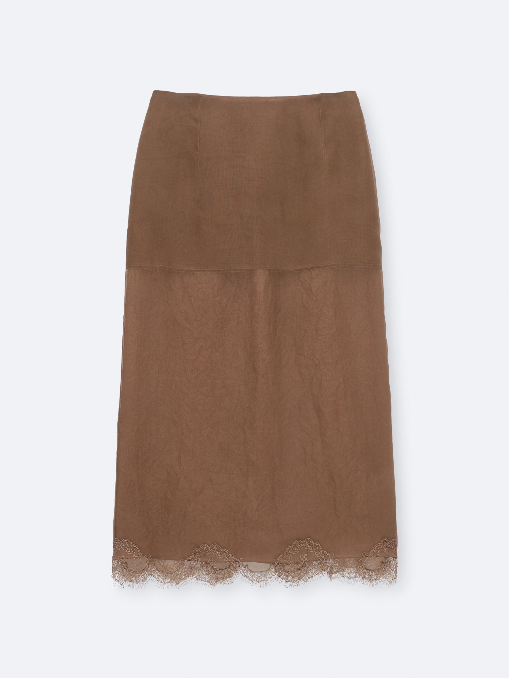 Sheer lingerie skirt in silk organza