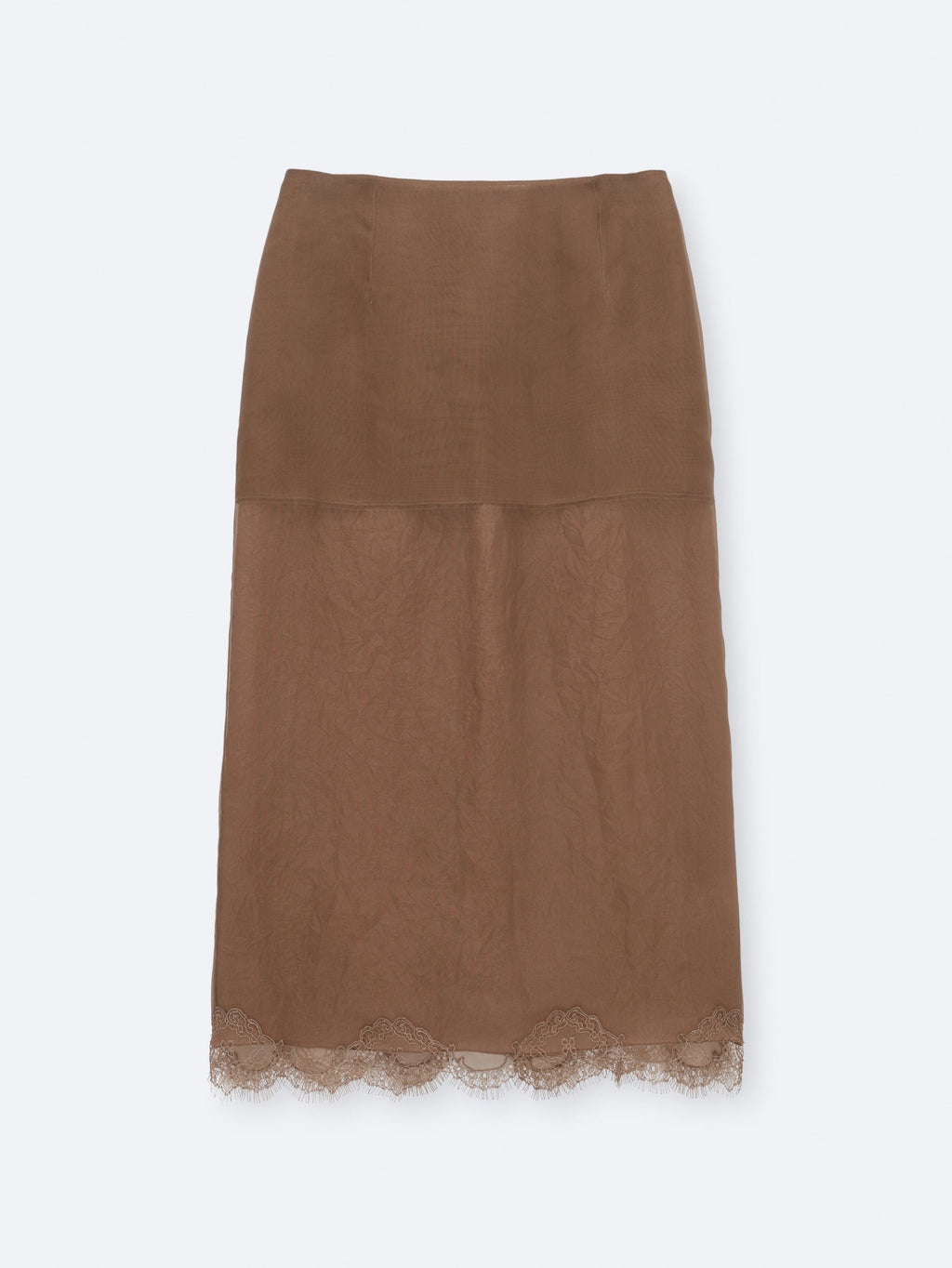 Sheer lingerie skirt in silk organza