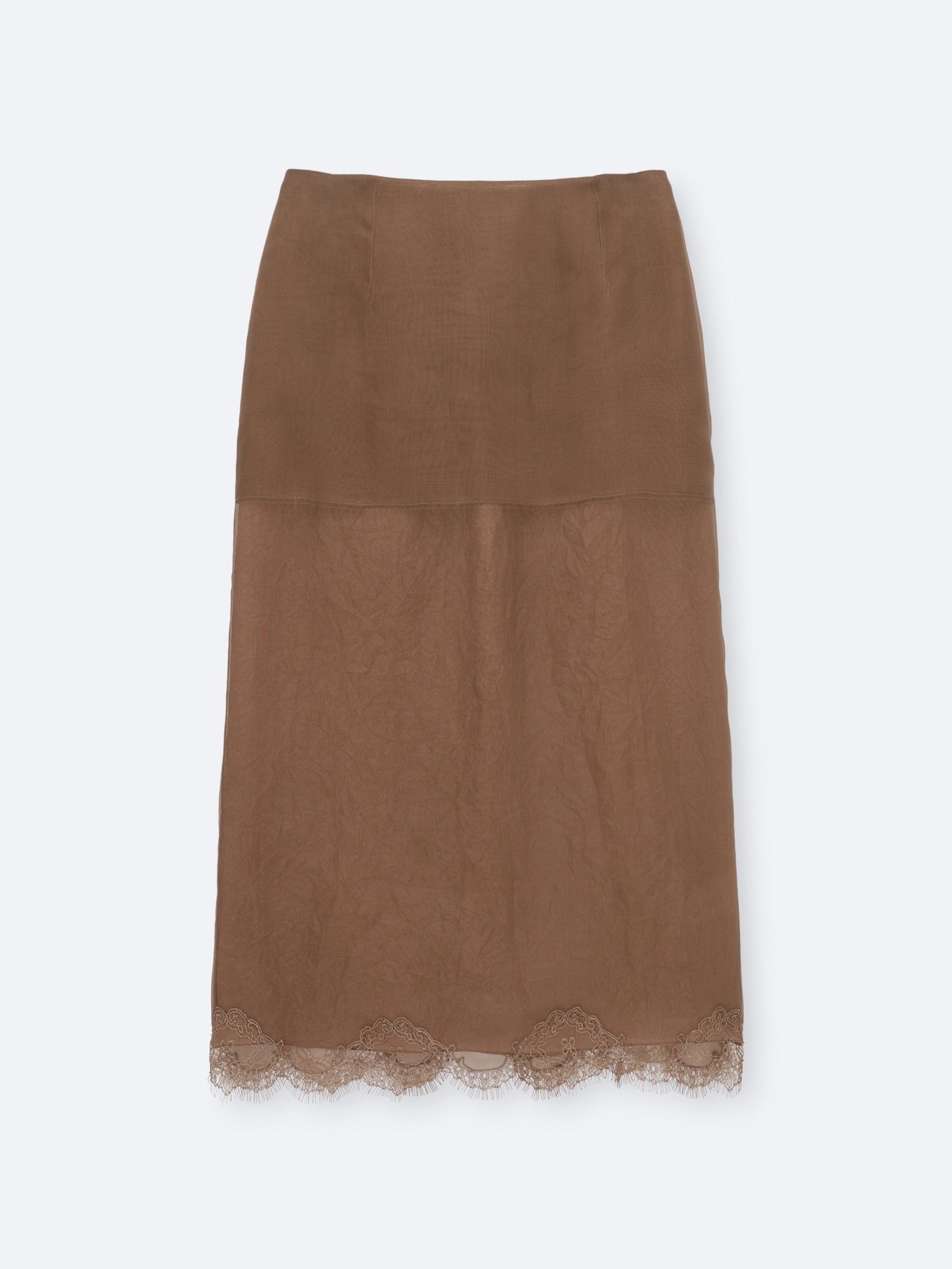 Sheer lingerie skirt in silk organza