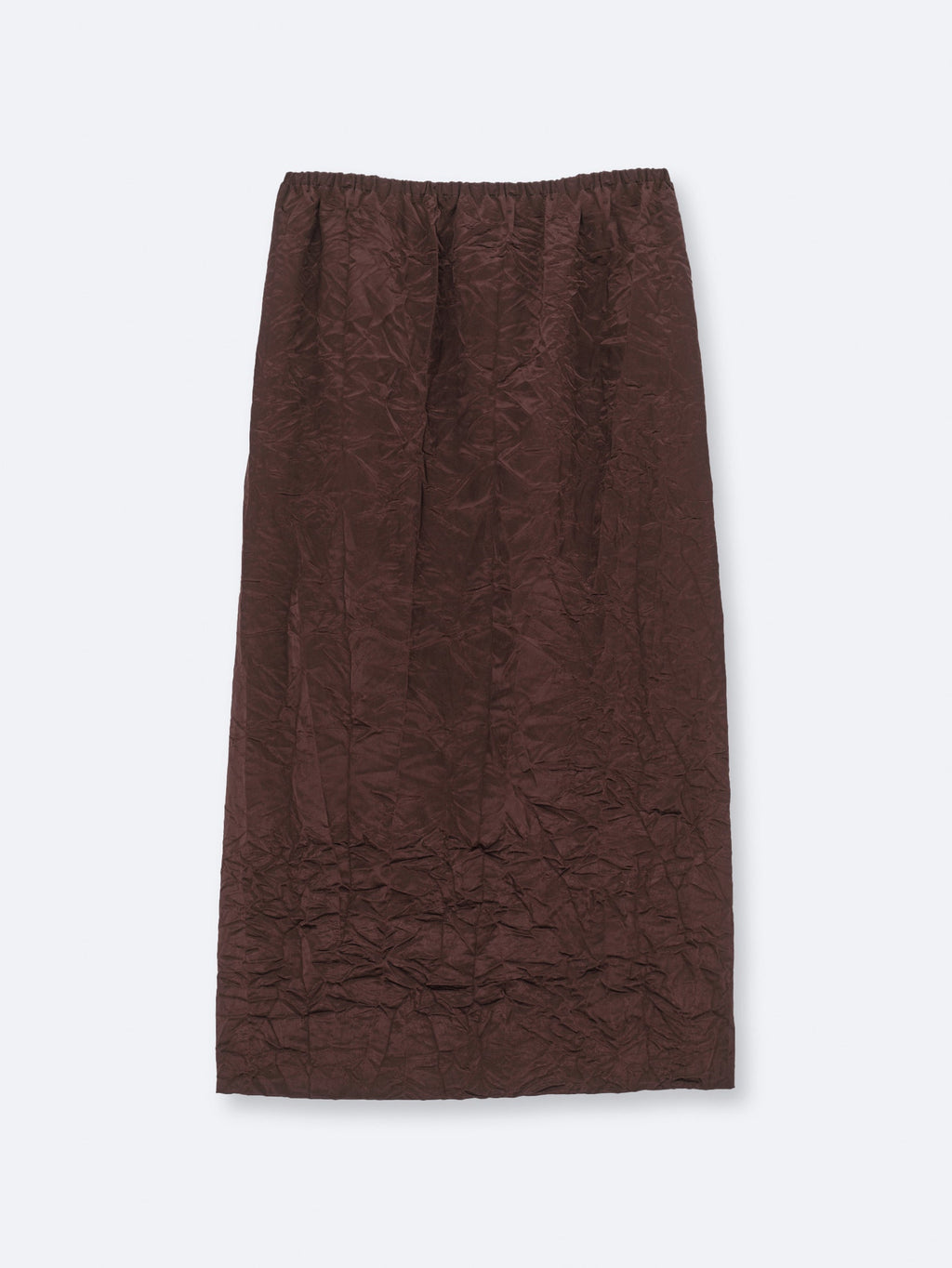 Pull-on skirt in crushed satin