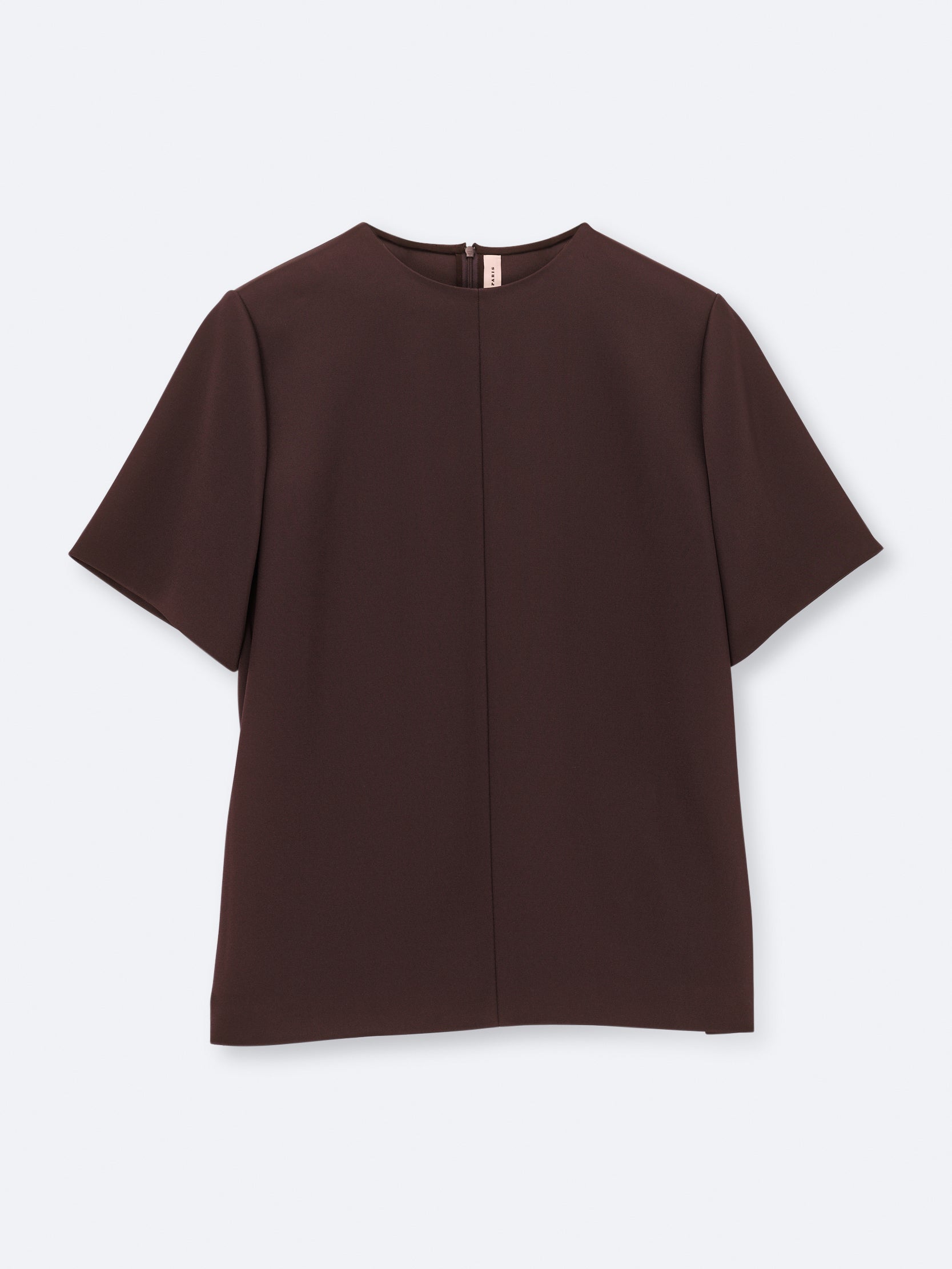 T-shirt top in double satin