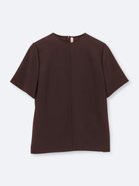 T-shirt top in double satin