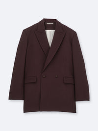 Tailored jacket in wool canvas
