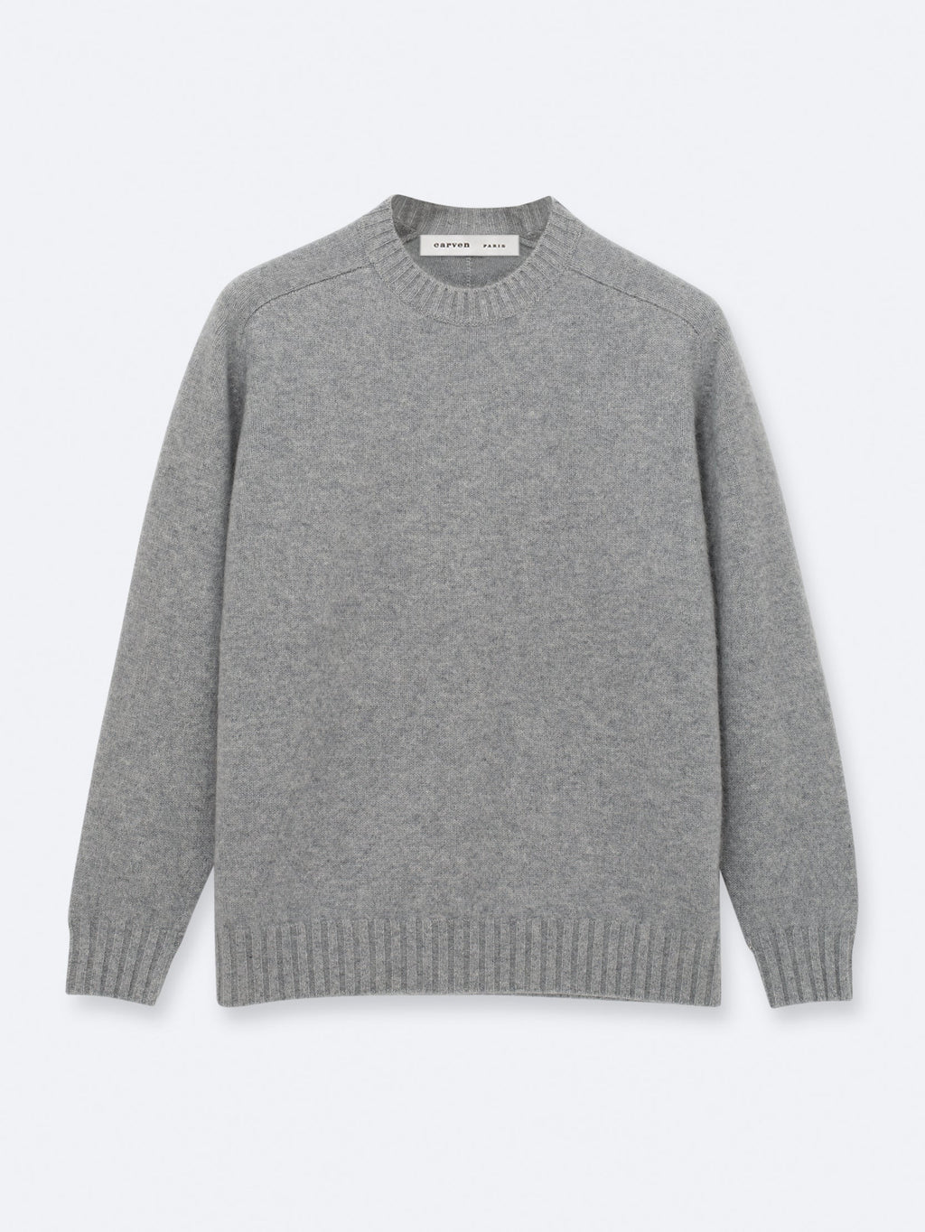 Crew neck jumper in brushed cashmere