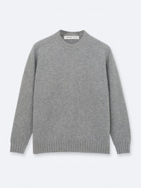Crew neck jumper in brushed cashmere