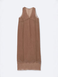 Layered lingerie dress in silk organza