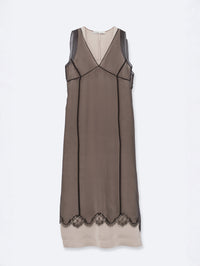 Layered lingerie dress in silk organza