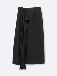 Ribbon skirt in grain de poudre