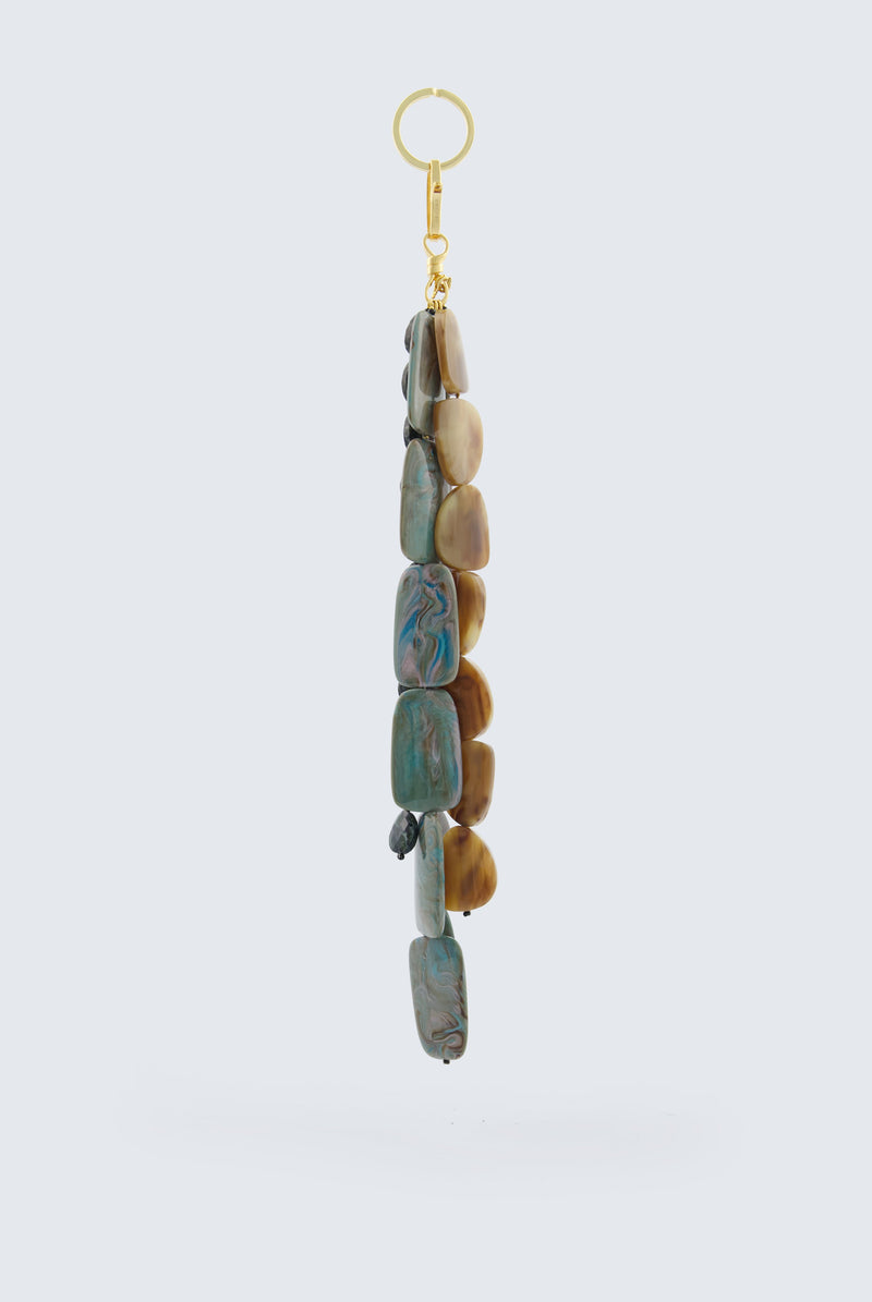 Bead charm in brass & acetate 