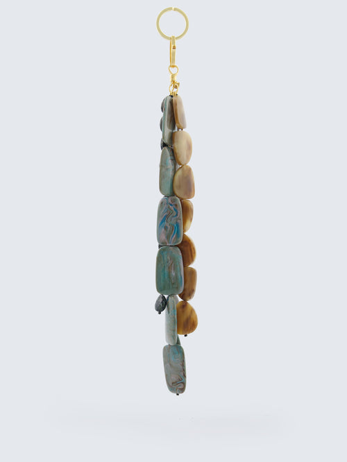 Bead charm in brass & acetate 