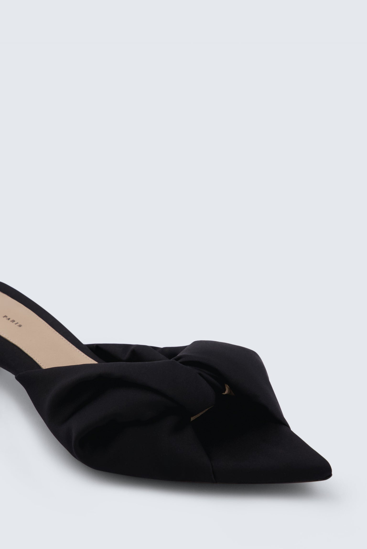 Mule Coupole nouée en satin