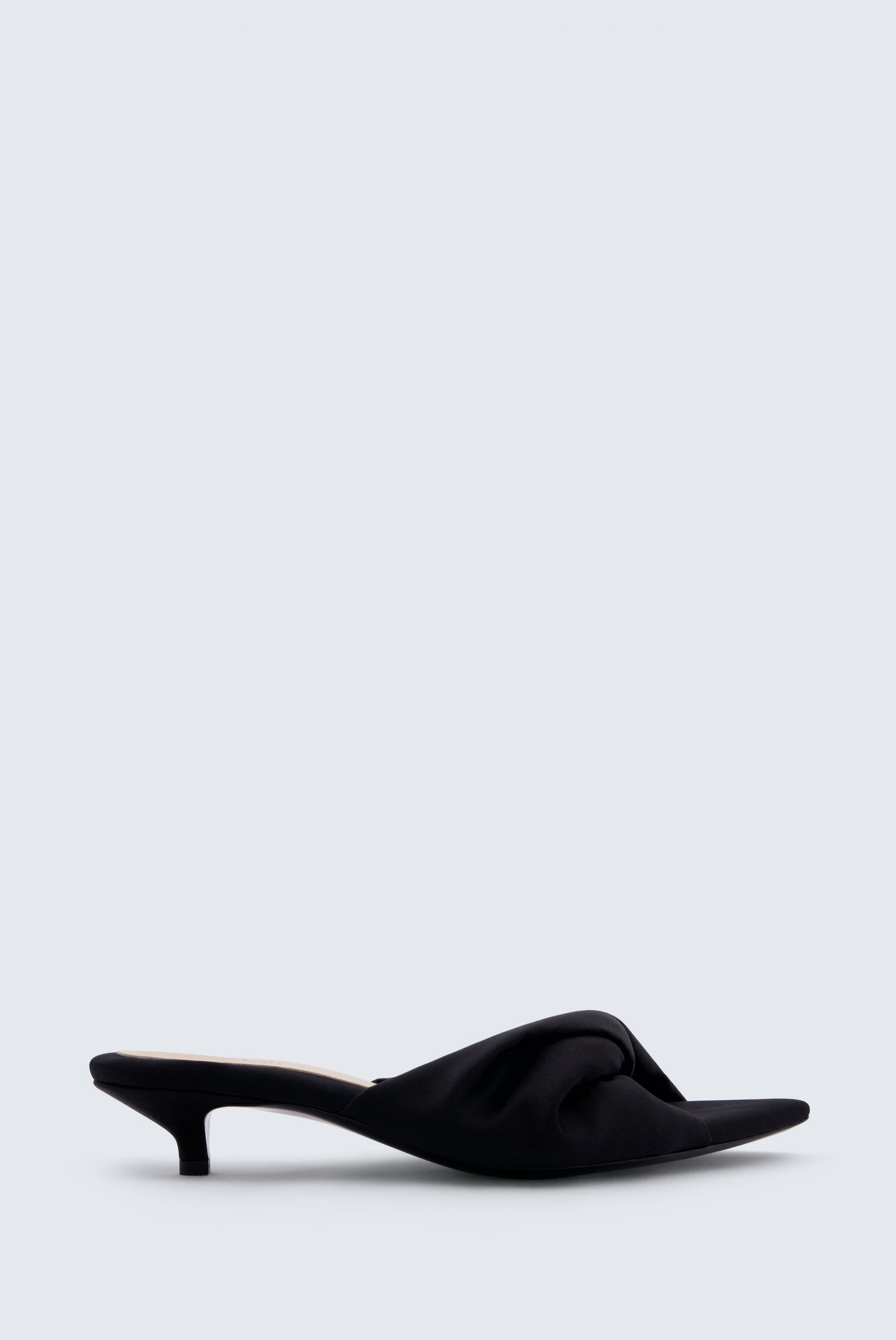 Mule Coupole nouée en satin