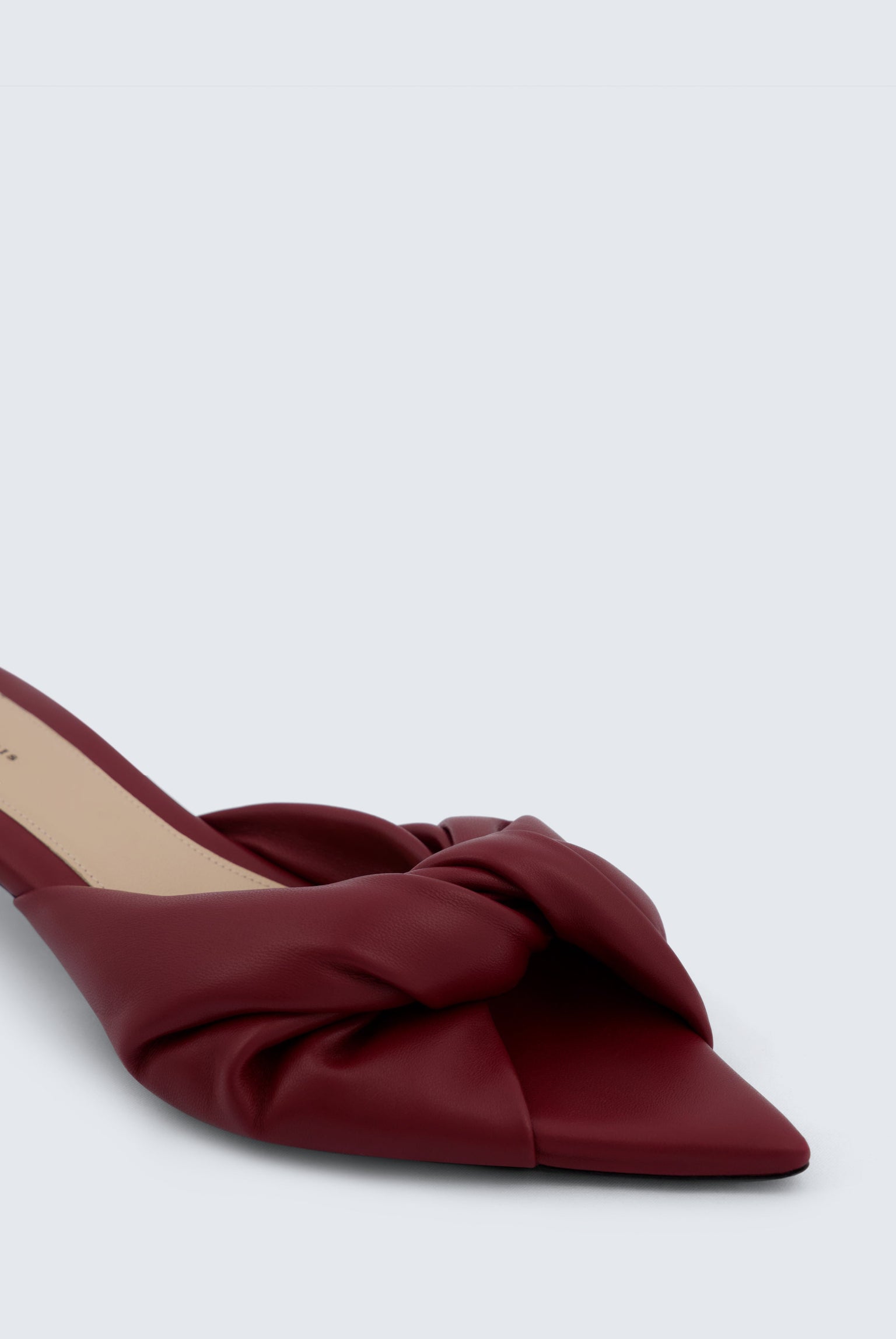 Mule Coupole nouée en cuir nappa