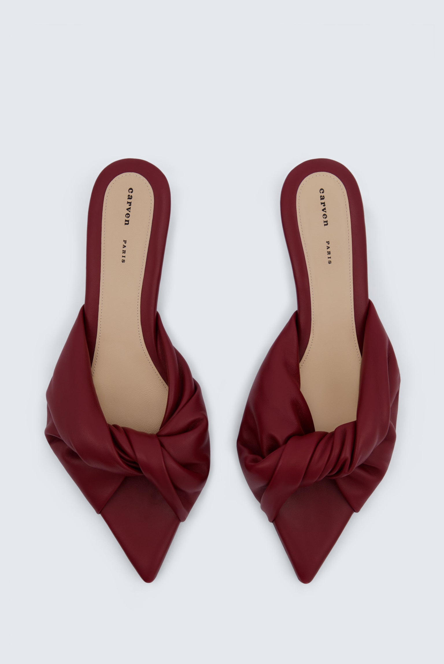 Mule Coupole nouée en cuir nappa