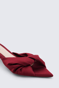 Coupole knotted open toe in satin jersey