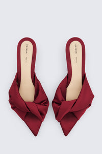 Coupole knotted open toe in satin jersey
