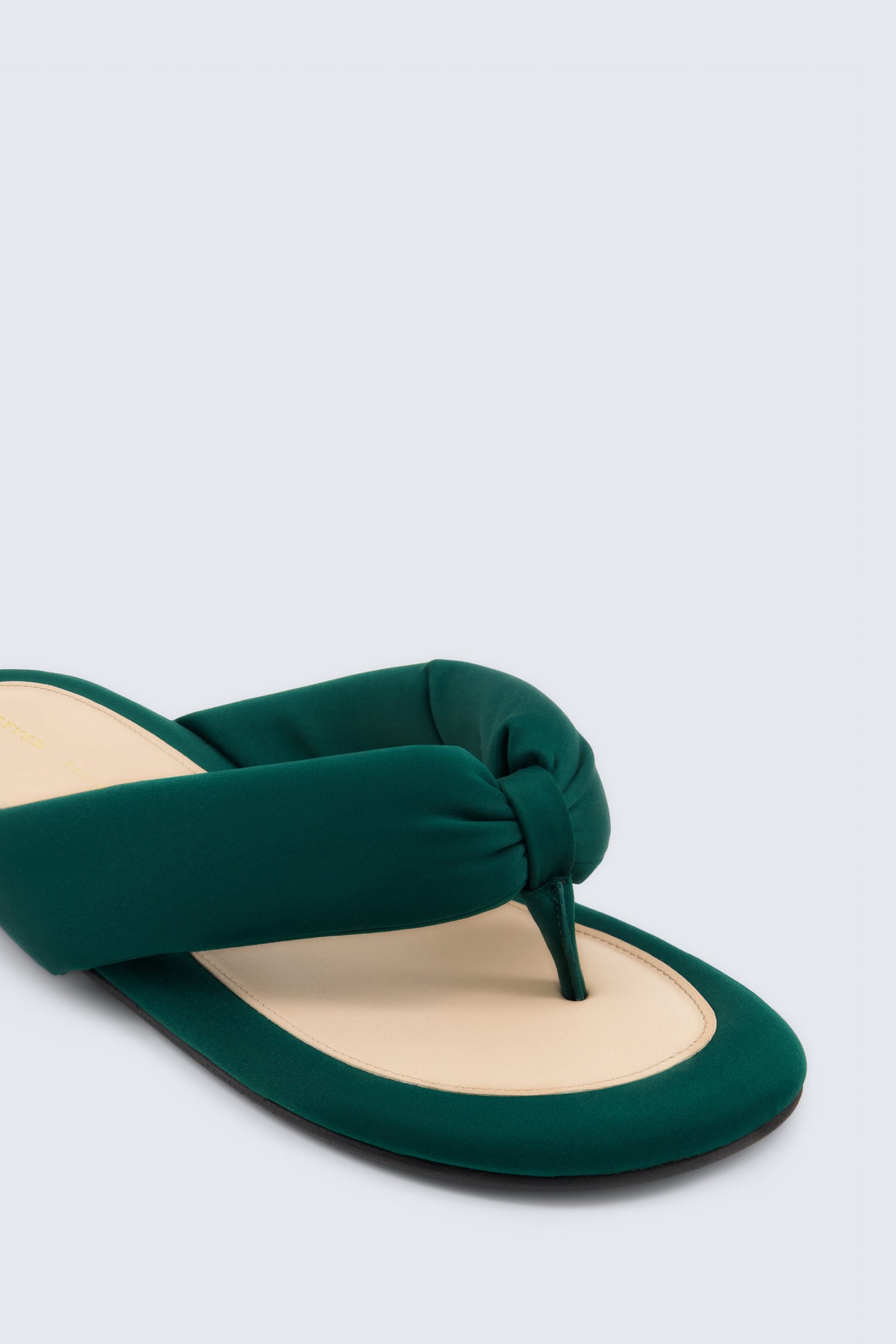 Garnier padded sandal in matte satin
