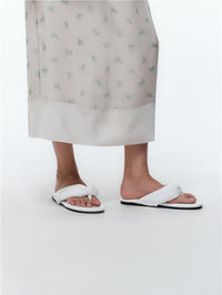 Sandale Garnier ouatinée en cuir nappa