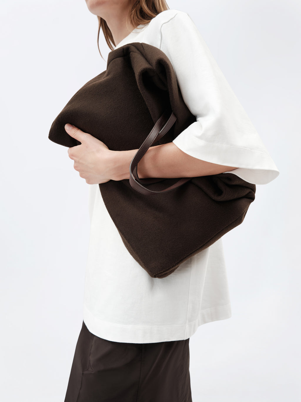 Cabas Jeanne en laine vierge double face
