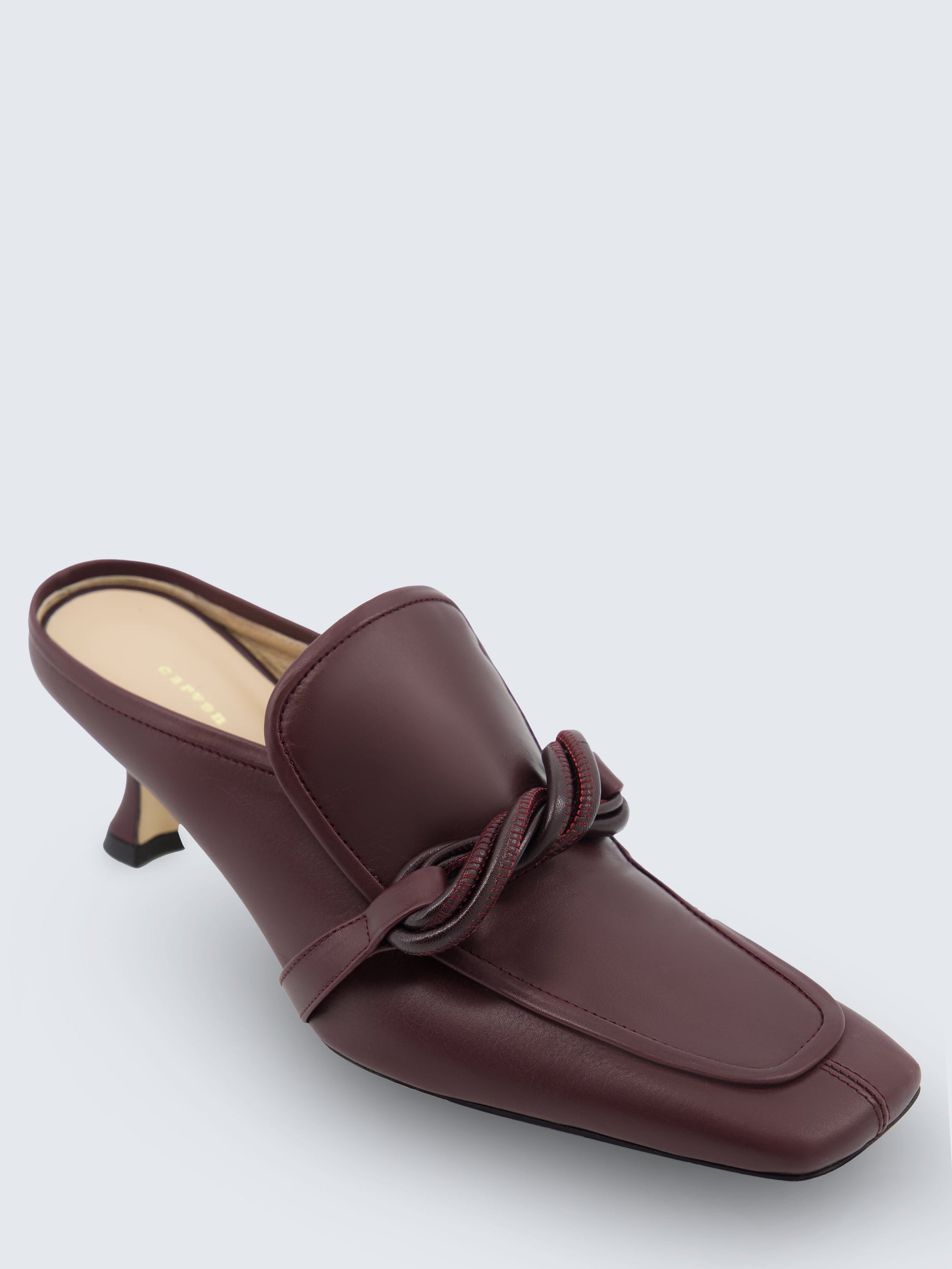 Louis heeled mule in calf leather