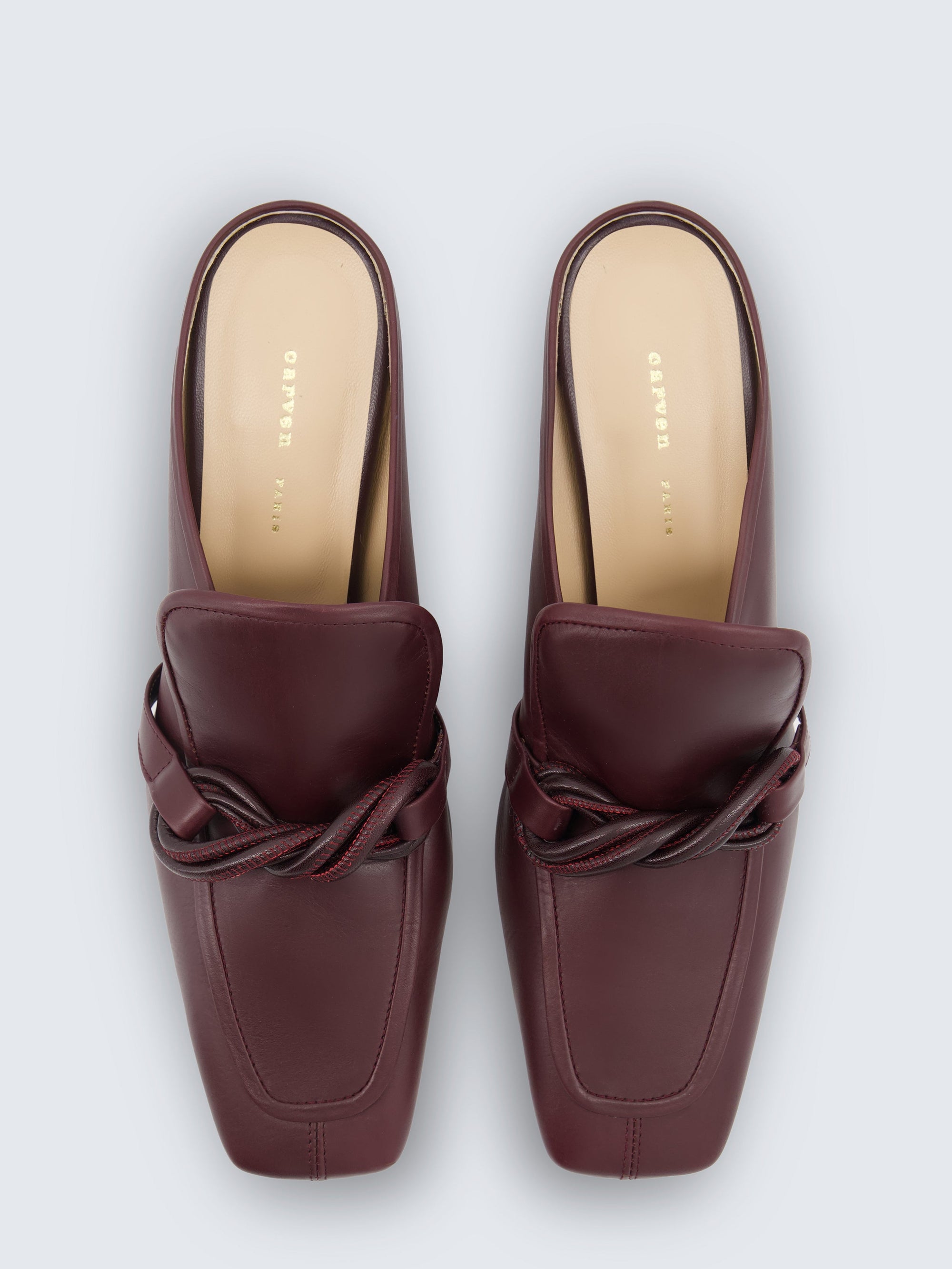 Louis heeled mule in calf leather