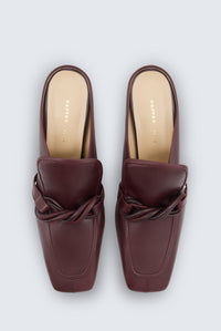 Louis heeled mule in calf leather