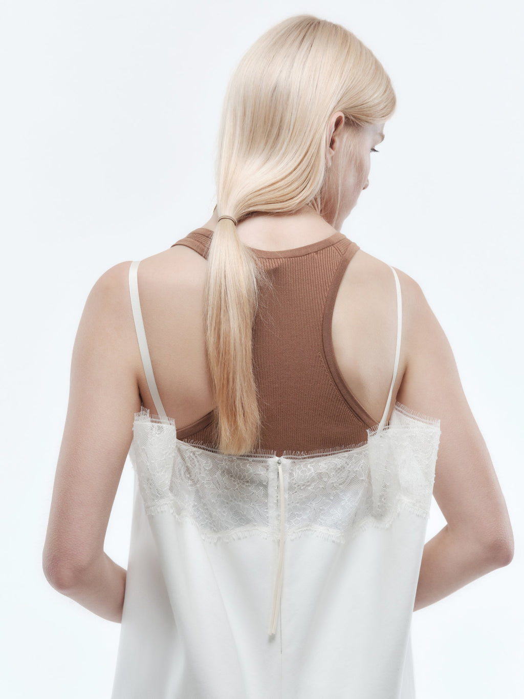 Lingerie lace dress in cotton uniform