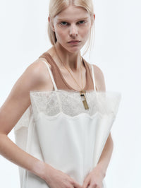 Lingerie lace dress in cotton uniform