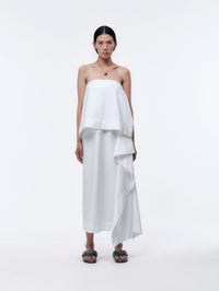 Bustier dress in matte poplin