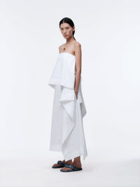 Bustier dress in matte poplin