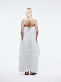 Robe boule en jacquard coupé