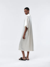 Lingerie dress in silk suiting