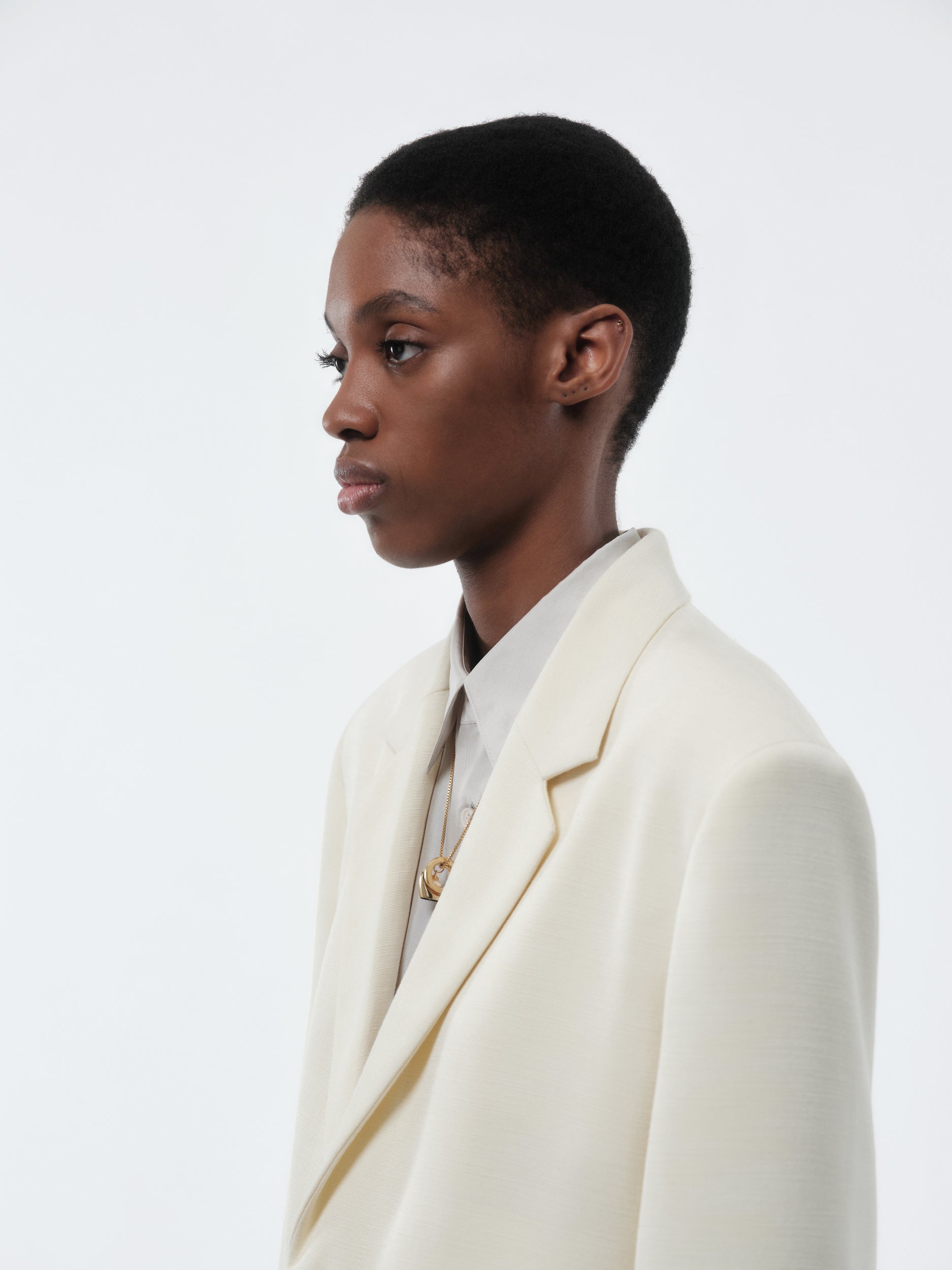 Tailored jacket in shantung