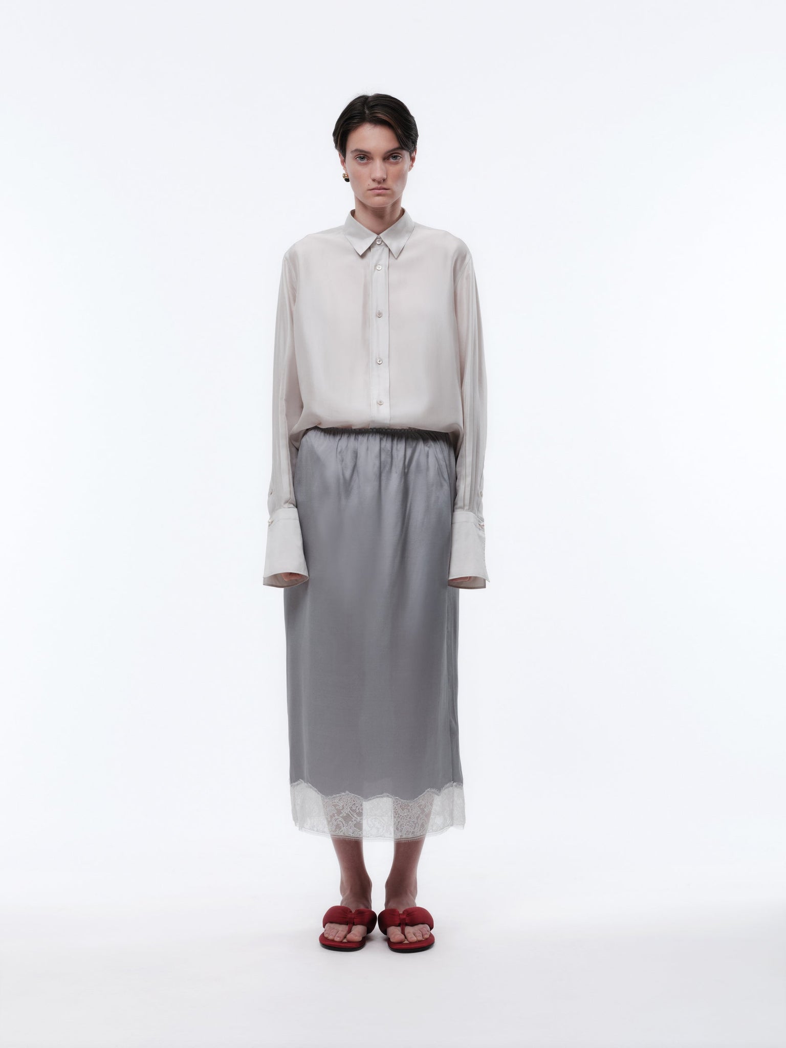 Lingerie skirt in silk drap