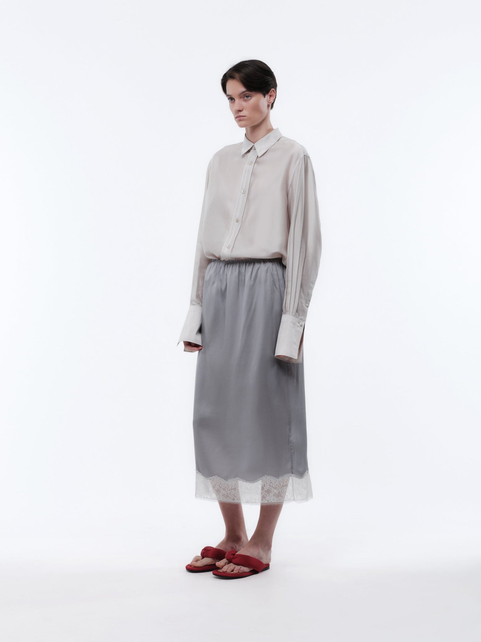 Lingerie skirt in silk drap