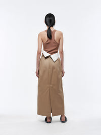 Jupe orchidée en satin de coton