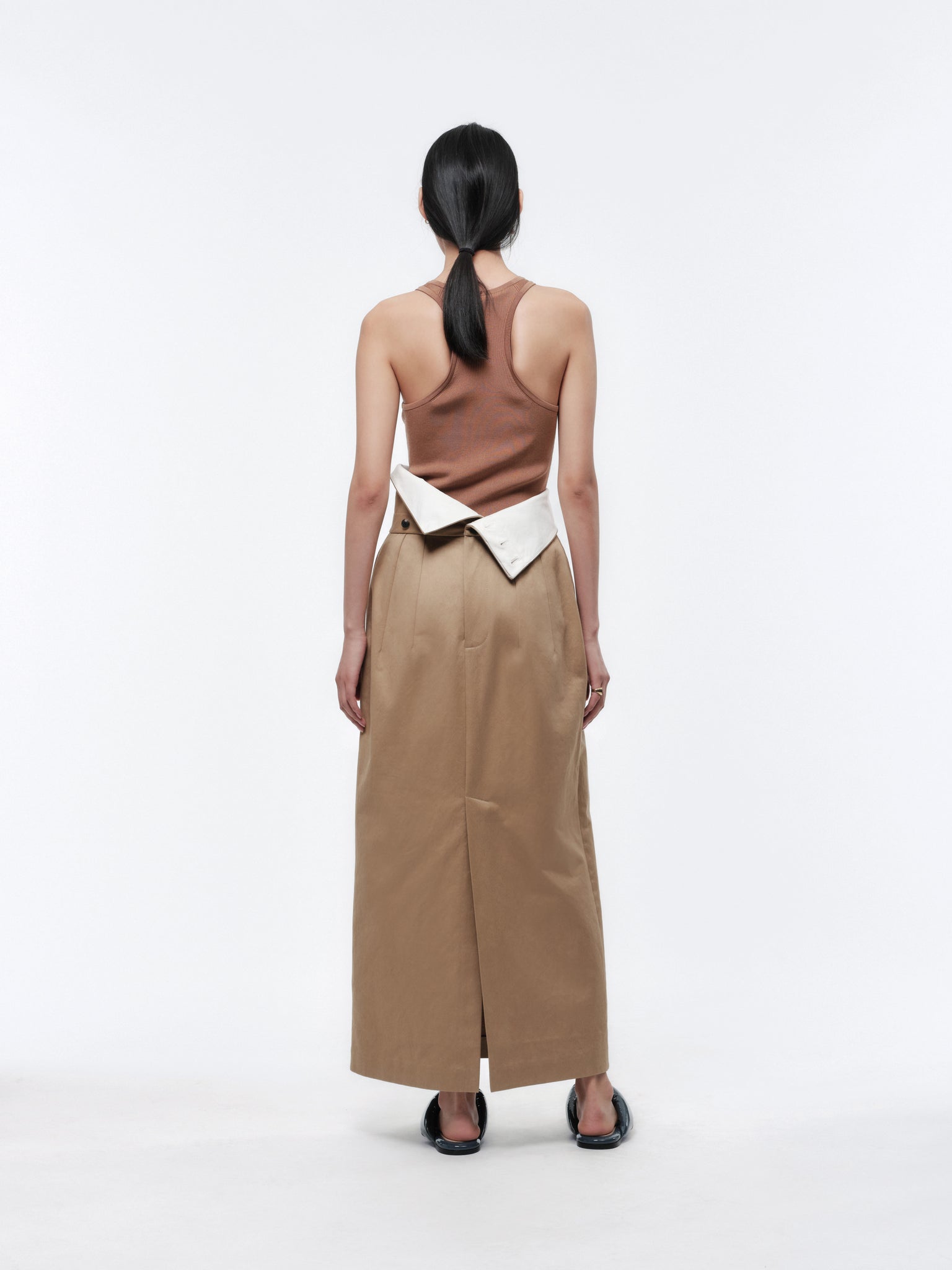 Orchid skirt in cotton sateen