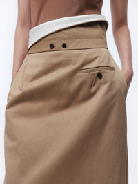 Jupe orchidée en satin de coton