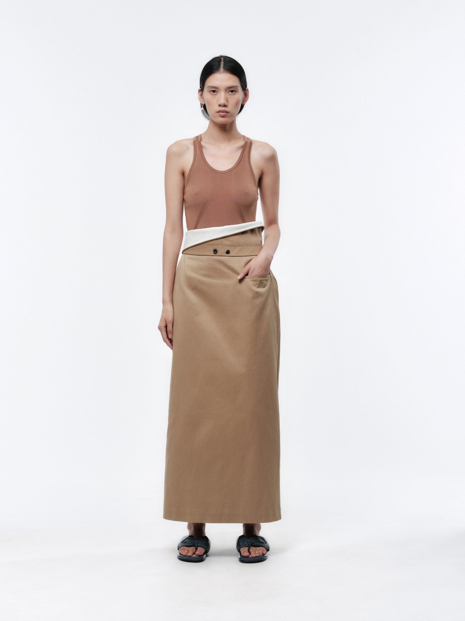 Orchid skirt in cotton sateen