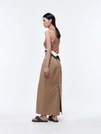 Jupe orchidée en satin de coton