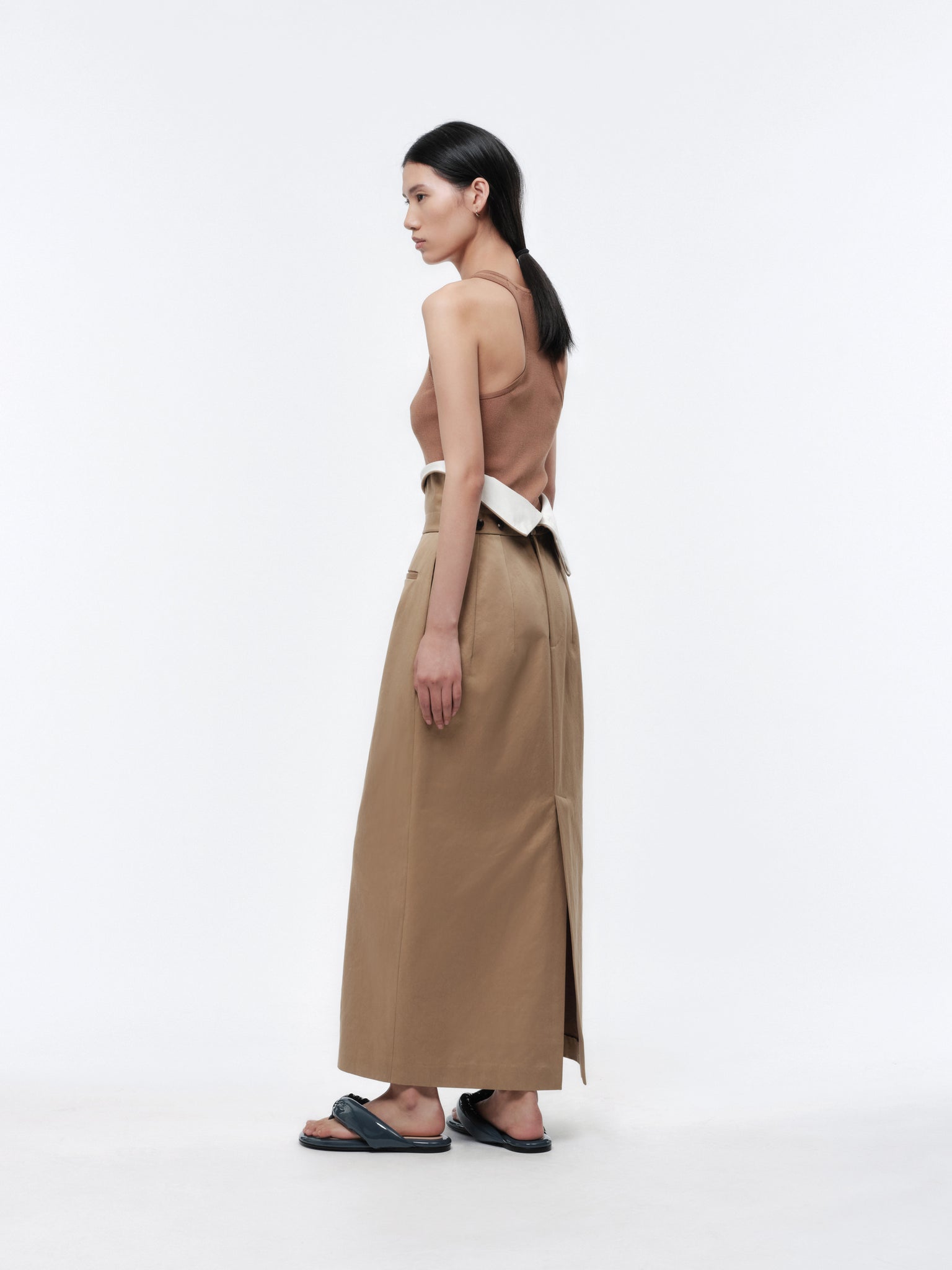 Orchid skirt in cotton sateen