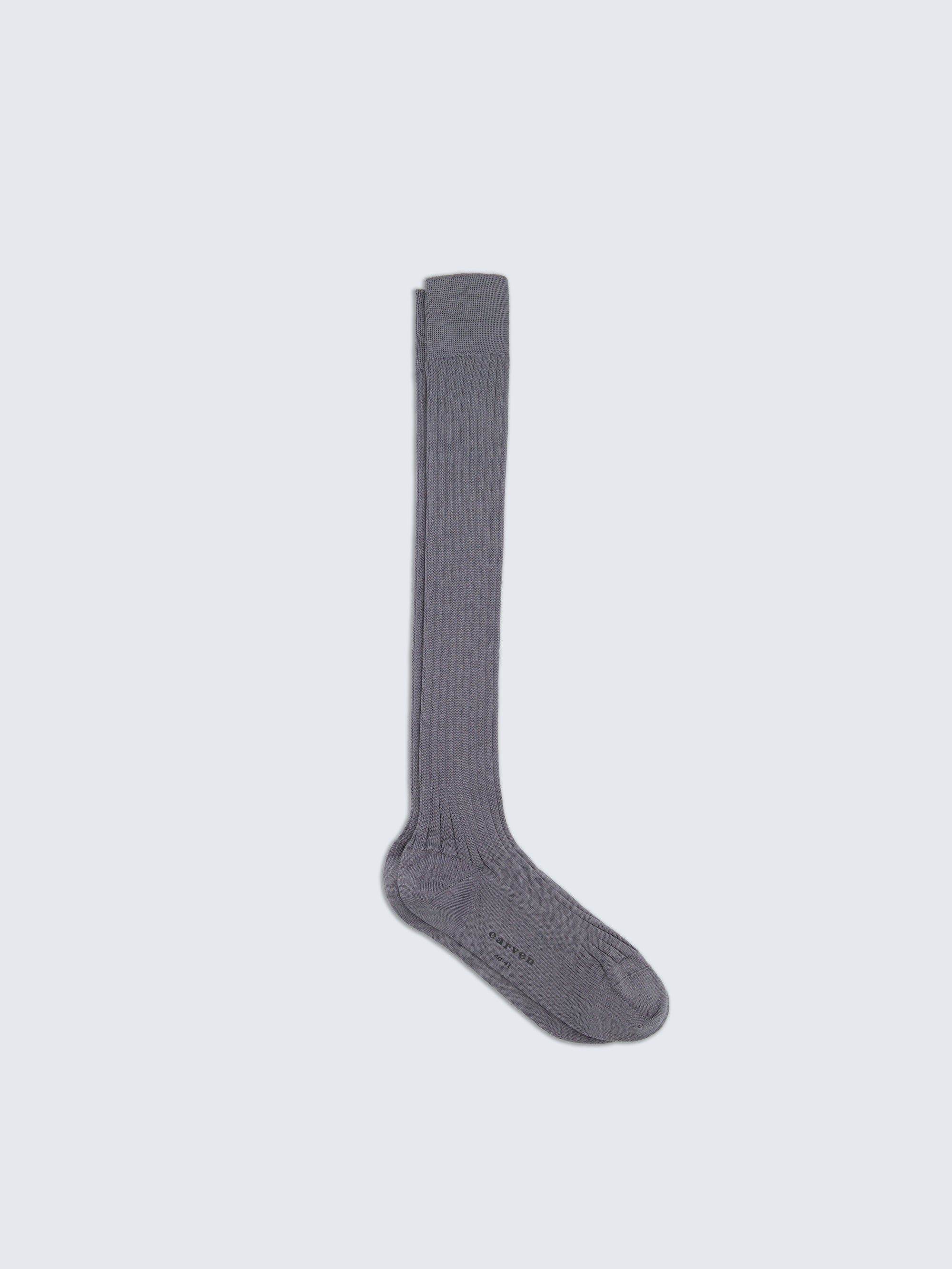 Chaussettes en soie côtelée