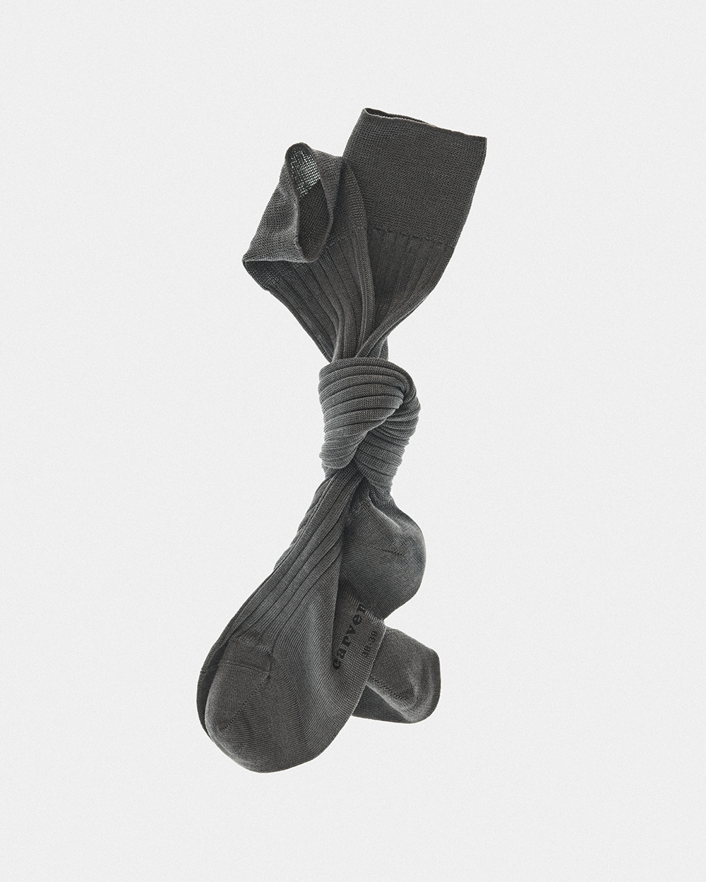 Chaussettes en soie côtelée