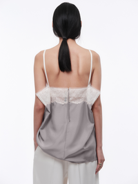 Lingerie top in silk drap