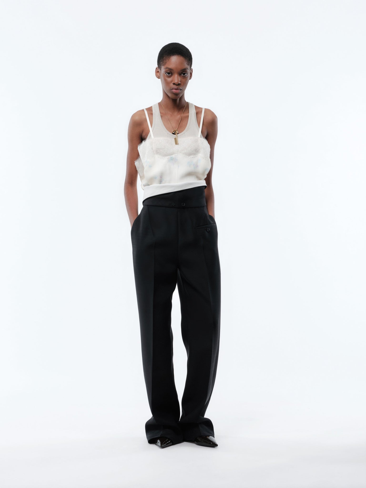 Top lingerie en jacquard imprimé orchidée