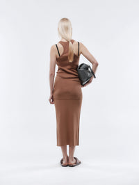 Tank top in silk rib